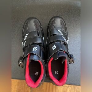 Peloton Black and Red Cycling Shoes